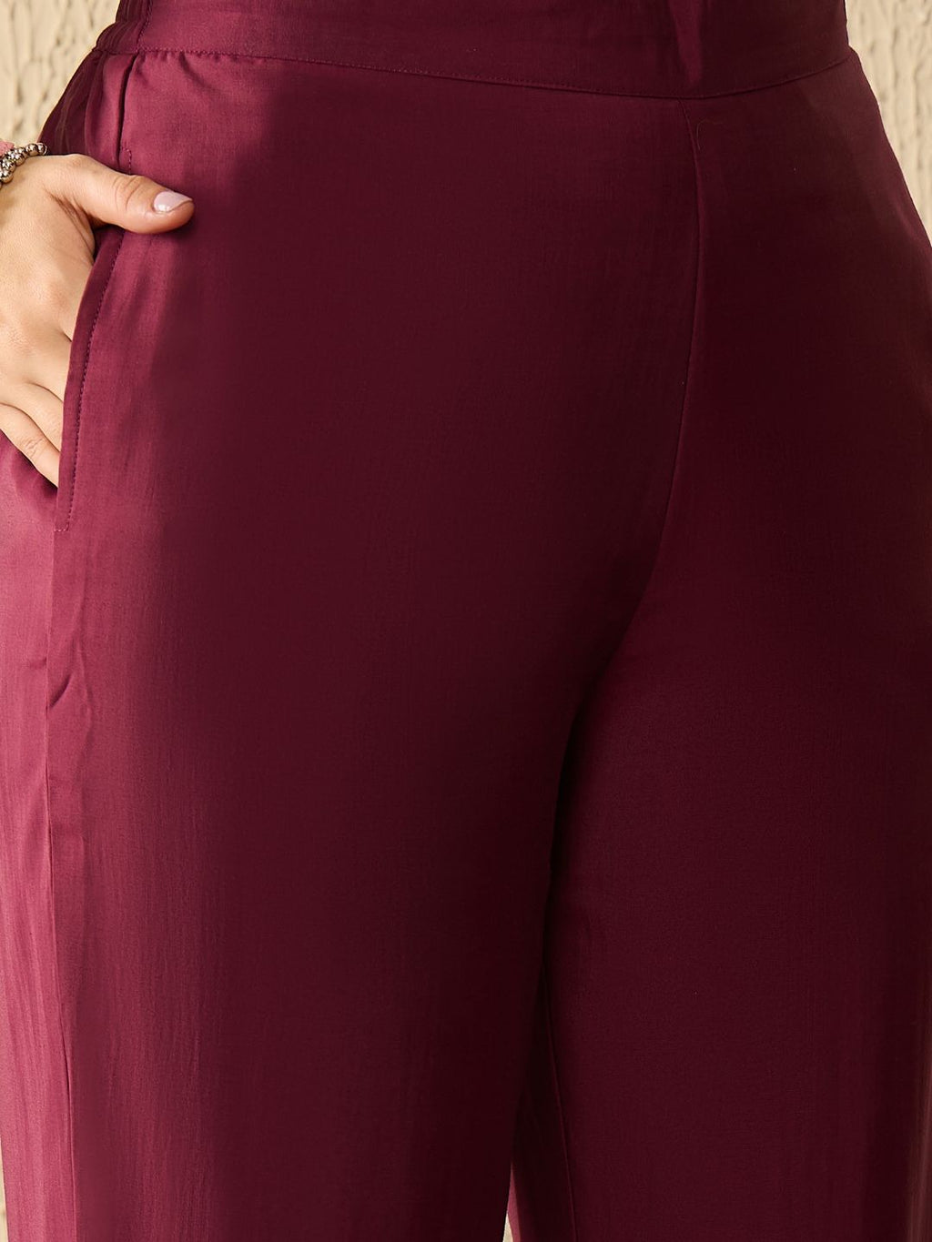 Women’s Premium Maroon Embroidered Kurti Pant Set | Elegant Floral Design | Festive & Casual Wear